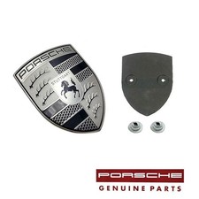 Porsche Exclusive Turbonite Hood Crest Emblem Kit Genuine 95c853601a