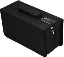 CD/DVD Case Holder Organizer Wallet Sleeves Booklet Binder,Storage 168 Black