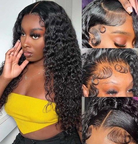 Deep Wave Lace Front Wigs Human Hair 13x4 Deep Curly Frontal Wig Hd Wet And W...