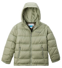 Columbia Youth XL Pike Lake II Hooded Jacket Puffer Coat Boys Kids GREEN SAFARI