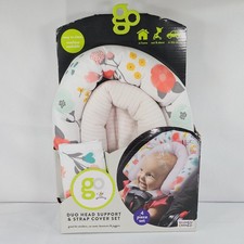 Go by Goldbug Duo Baby Head Support Strap Cover Set 4 Piece Floral New Open