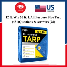 12 ft. W x 20 ft. L All Purpose Blue Tarp