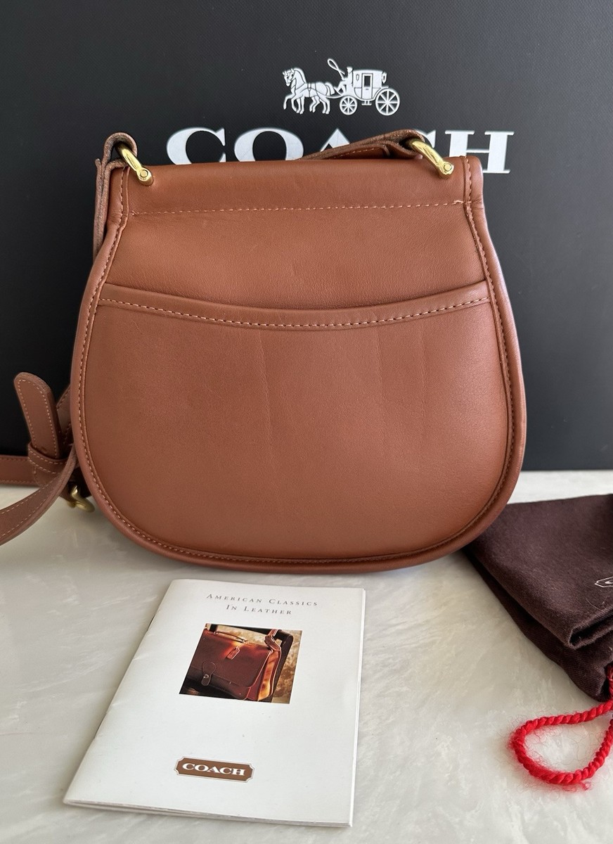NEW COACH VINTAGE POST POUCH TAN SMALL CROSSBODY 9906 | eBay