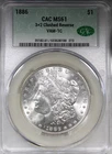 1886 Morgan Dollar CAC MS61 3+2 Clashed Reverse VAM-1C HOT-50