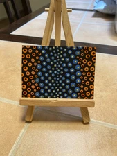 ACEO Original Mixed Media Painting Art Card ATC Lowbrow Abstract 16