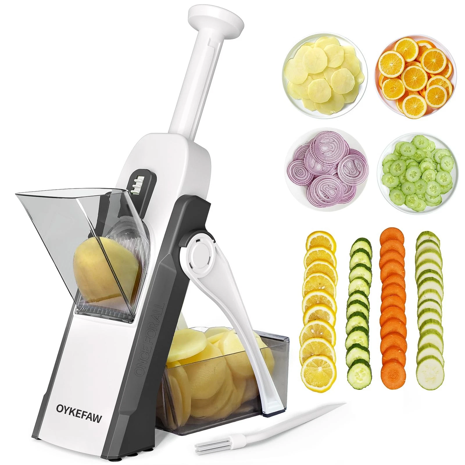 Safer Mandoline Slicer For Kitchen, Potato Slicer for Chips, Vegetable & Food...