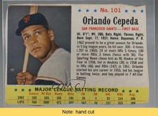1963 Post Orlando Cepeda #101 HOF READ 0f8