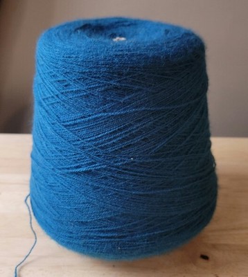 Vtg Heirloom FRENCH BLUE YARN CONE 2/24 Art 1003 Spool Knitting Weaving