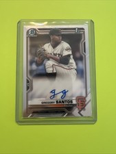 2021 Bowman Chrome GREGORY SANTOS 1ST BOWMAN AUTO CPA-GS San Francisco Giants
