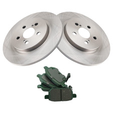 Trq Rear Brake Pad And Rotor Set Ceramic Solid Rotors Compatible 2011-2017