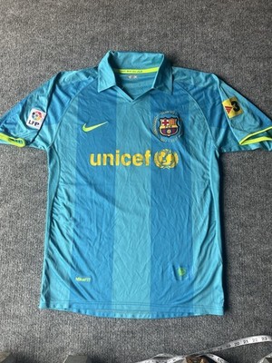 FC Barcelona 2007-2008 Full Kit Jersey And Shorts Blue Adult