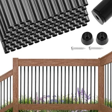 101 Pack Deck Balusters Metal Deck Spindles 26" x 3/4" Aluminum Alloy Railing