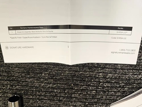 Signature Hardware SHRSA122ZBN 12-3/8" Wall Mounted Shower Arm / Flange - Picture 6 of 10