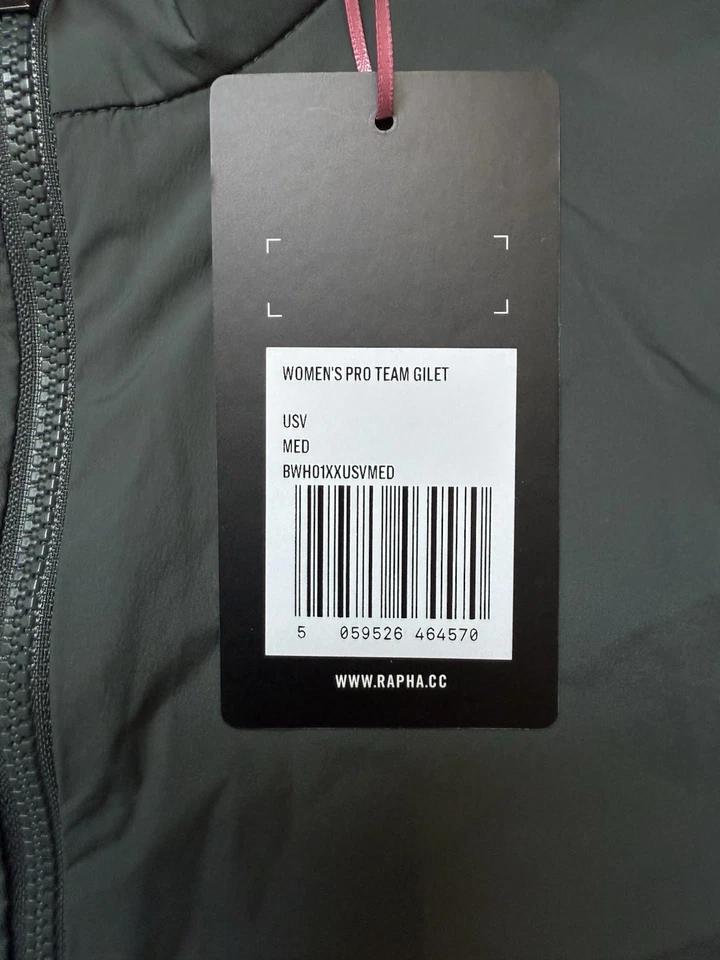 Rapha Women's Pro Team Cycling Gilet Dark Grey/Silver BNWT Size Medium - Image 3 of 4