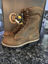 Chippewa Super DNA 9" Waterproof Insulated Tan Logger 59408 Boots Sz 10.5 E