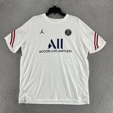 Paris Saint-Germain Jersey Mens XXL White Soccer Football Jordan PSG