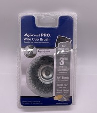 Avanti Pro 3-in. Wire Cup Brush For Removing Paint and Rust Drill Attachment