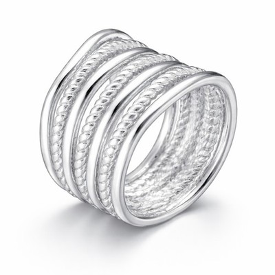 viTalisman Damen Ring 925 Sterling Silber mattiert sr-6