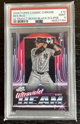 2025 Topps CosmicUltraviolet Beam Ben Rice Black Eclipse Refractor /10 (RC)🔥🔥