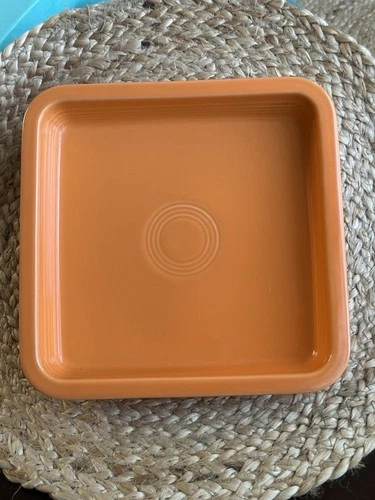 Fiesta Tangerine 8.5" Square Utility Tray Napkin Holder rare!!!