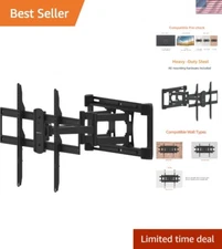 Premium Heavy-Duty TV Mount for 37-80" Units - Tilt & Swivel with Durability