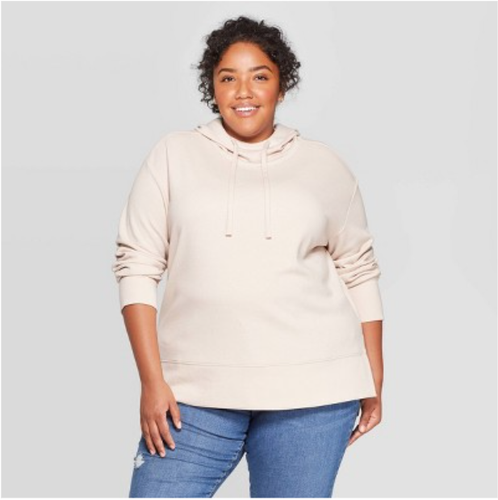 Pullover Hoodie - Ava \u0026 Viv - Beige 