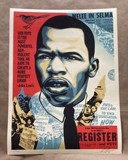 Shepard Fairey OBEY Giant John Lewis Good Trouble Art Portrait Print Poster S/N