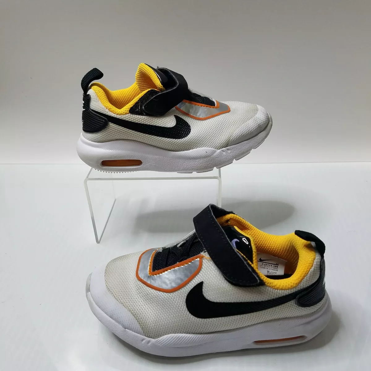 Nike Air Max Oketo D2N White Laser Orange Sz 9C Toddler Sneakers CJ2111 100