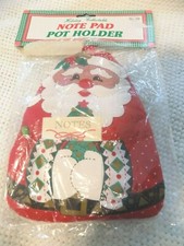 Rubino Sales Christmas Note Pad/Pot Holder ~ Vintage ~ New