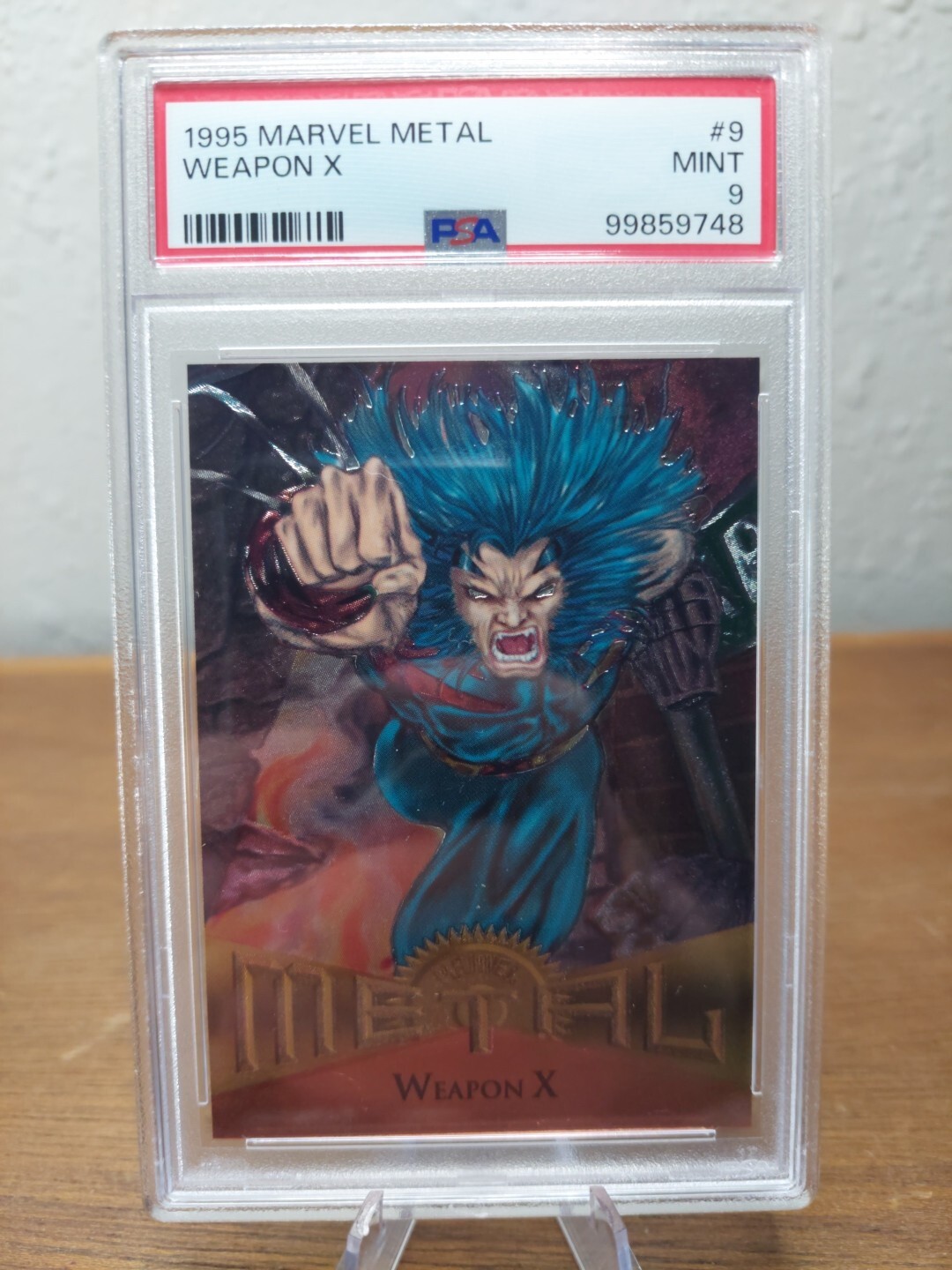 1995 Marvel Metal #9 - Weapon X - PSA 9 Mint - Low Pop