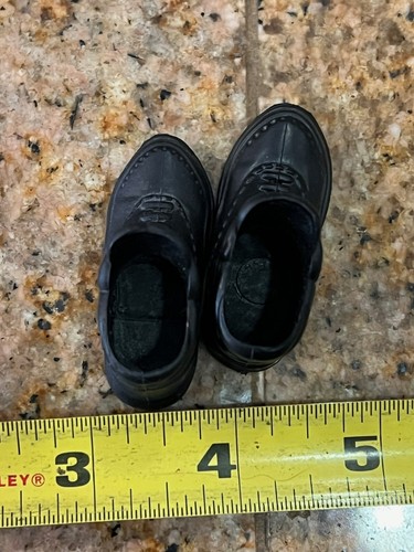 1/6 scale G.I. Joe action man black high top sneakers shoes boots - Picture 3 of 5