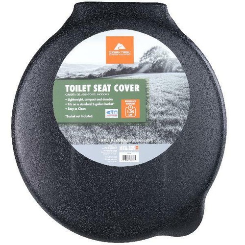 Portable Black Ozark Trail Bucket Toilet Seat Cover Camping Outdoor Travel New - Picture 5 of 5
