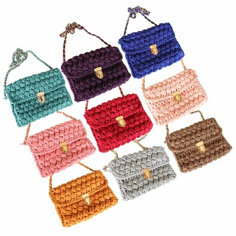 Hand Crocheted T Shirt Yarn Bags at Rs 3000/piece