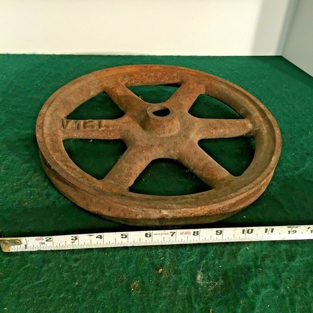 Antique Pulley Wheel 13" Cast Iron PULLEY eBay
