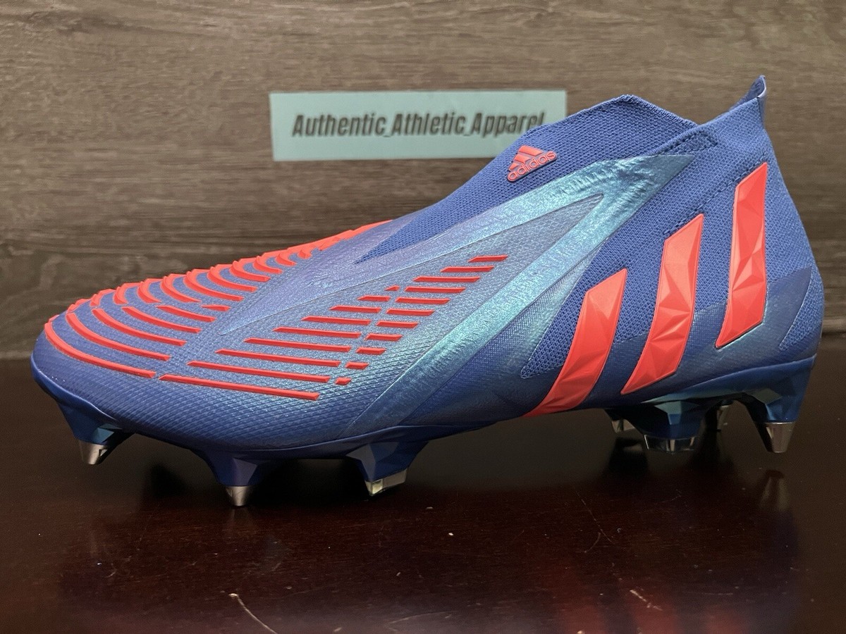 Adidas Predator Edge+ SG Soccer Cleats Blue Orange Men display picture 2