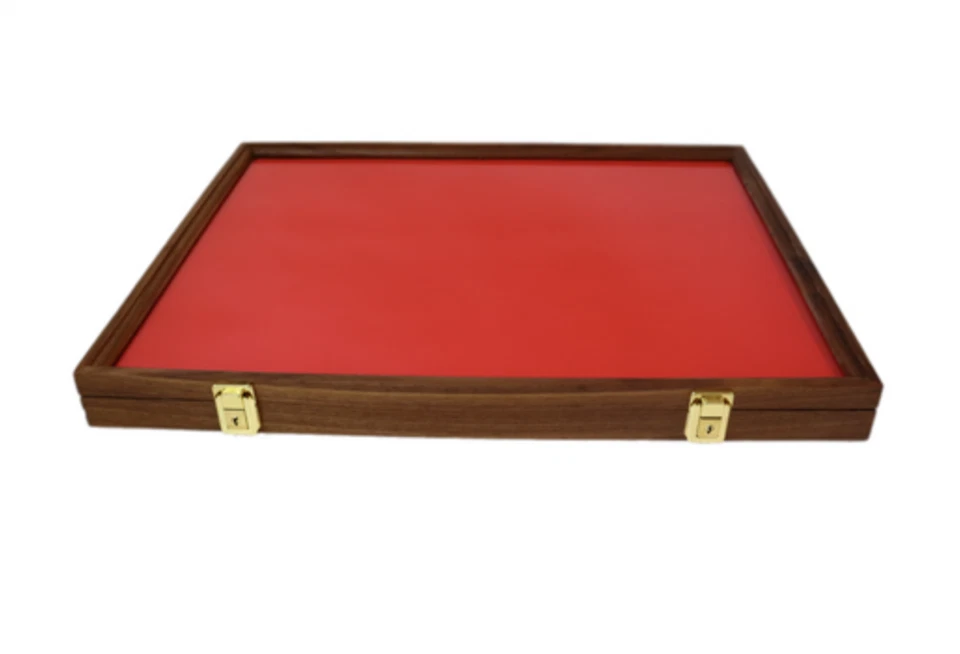 Wood Display Case 24 x 18 x 2" with Glass Top Cedar, Cherry, Oak, Walnut - Image 2 of 4