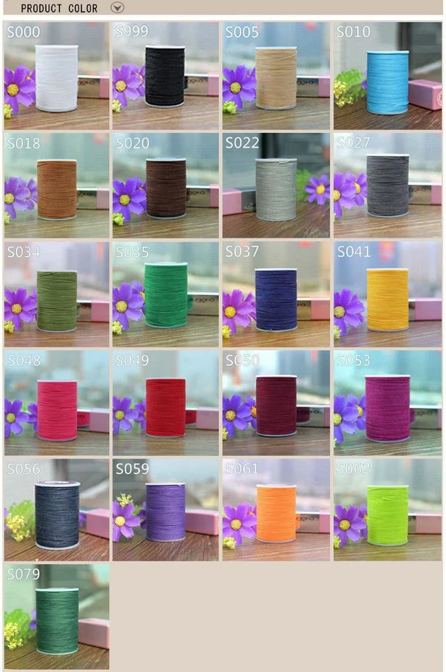 Professional 8 Strands Waxed Lined Thread 0.5mm 112M hand sewing leathercraft - Image 3 of 4