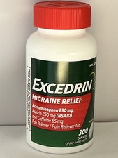 EXCEDRIN MIGRAINE Pain Reliever Aspirin Acetaminophen Caffeine, 300 Caplets