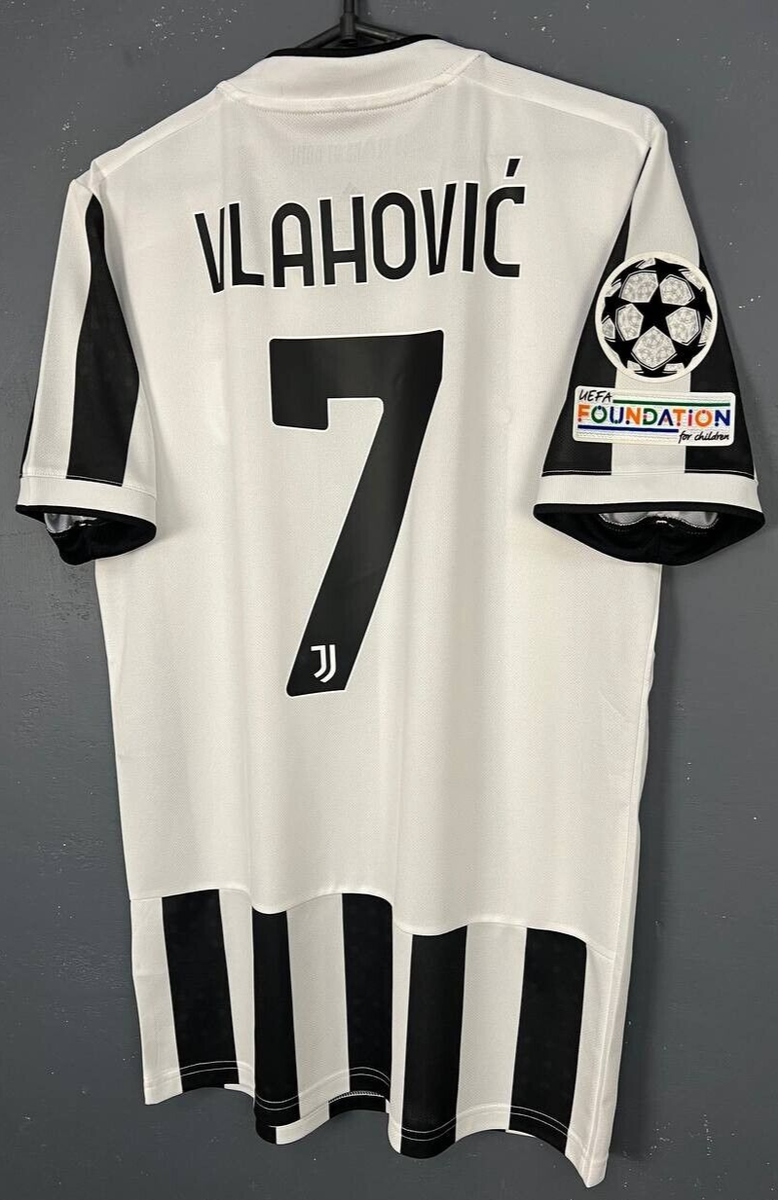 NEW UEFA VLAHOVIC MEN FC JUVENTUS 2021/2022 SOCCER FOOTBALL SHIRT