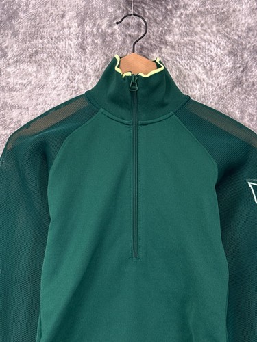 Adidas x IVY PARK Mesh Bodysuit Small Womens Green Long Sleeve Athletic Half Zip - Picture 2 of 9
