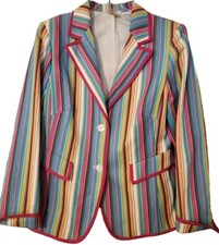 Madeleine Nwot Stripe Fitted Women’s Blazer Jacket Sz.12