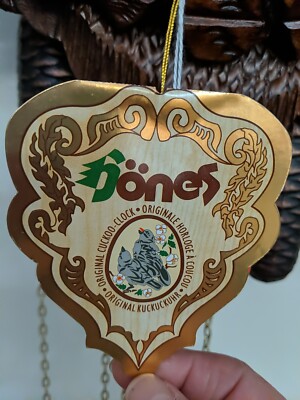 Hones 8 Day Musical Bird & Leaf Germany Black Forest 16