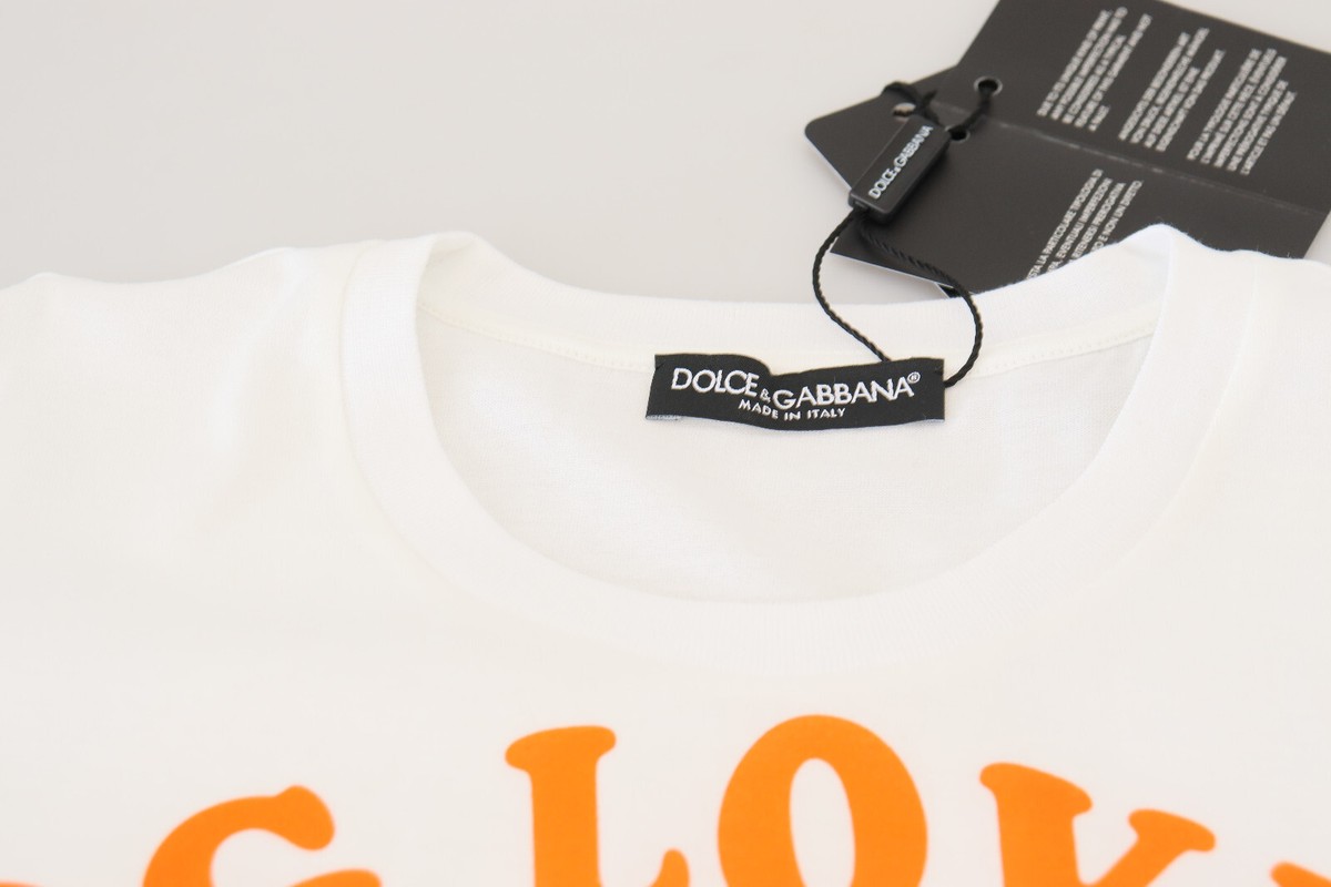 DOLCE & GABBANA T-shirt DG Loves SUD White Cotton Top s. IT36