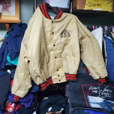 Vintage 80s DeLong Sportswear George Killian's Irish Red Promo Snap Jacket Mens