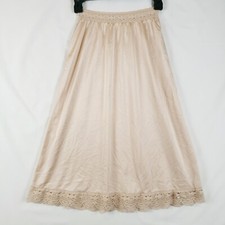 Vtg Olga Secret Hug Half Slip Womens Small Petite Nylon 26" Lace Trim Bow 963