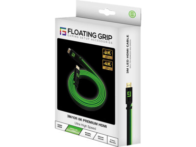 FLOATING GRIP 3M/10ft LED HDMI Kabel, 2.1