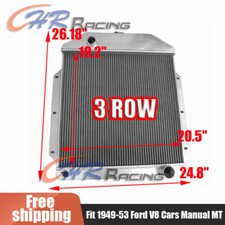 3 Row for 1949-1953 Ford Cars Country Sedan Club Chevy Engine Aluminum Radiator