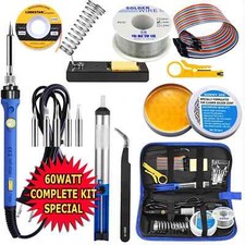 New Electric Soldering Iron Welding Gun Tool Kit Solder Wire Desoldering Pump US