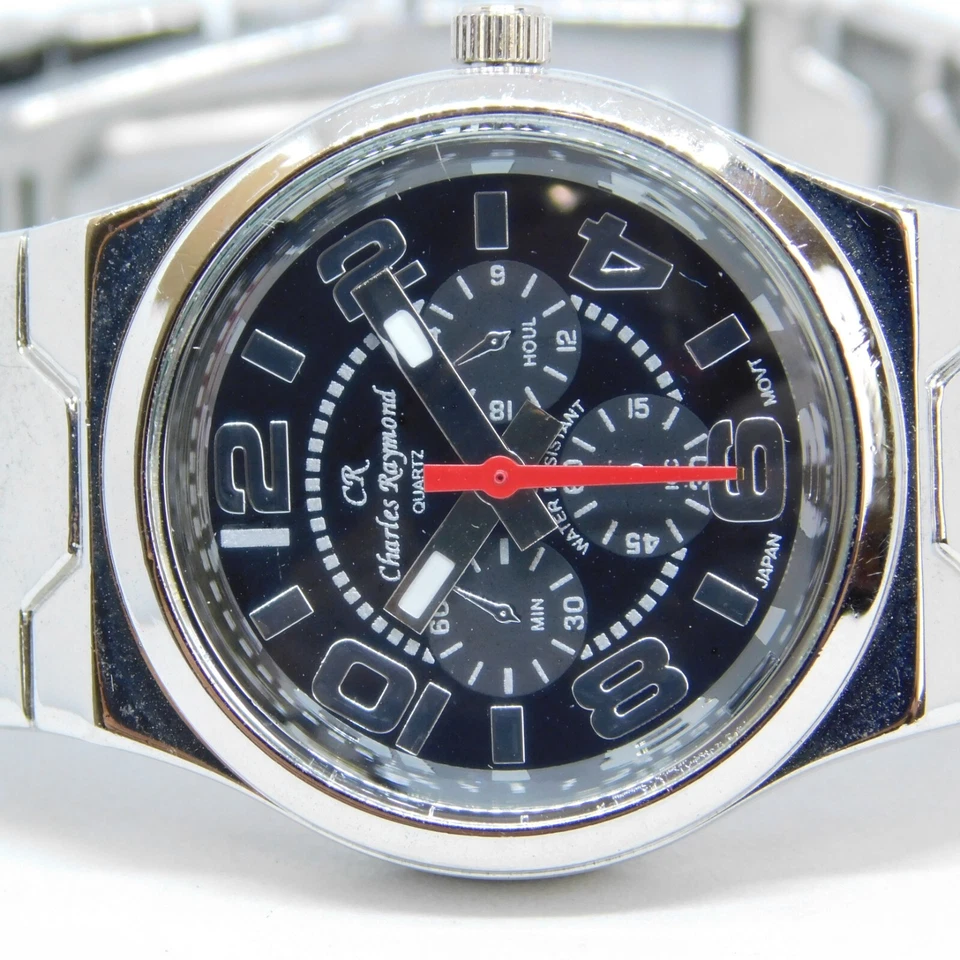 Charles Raymond V0208L Silver Tone Quartz Women's Watch Sz. 7 1/2" New Battery - Image 2 of 4