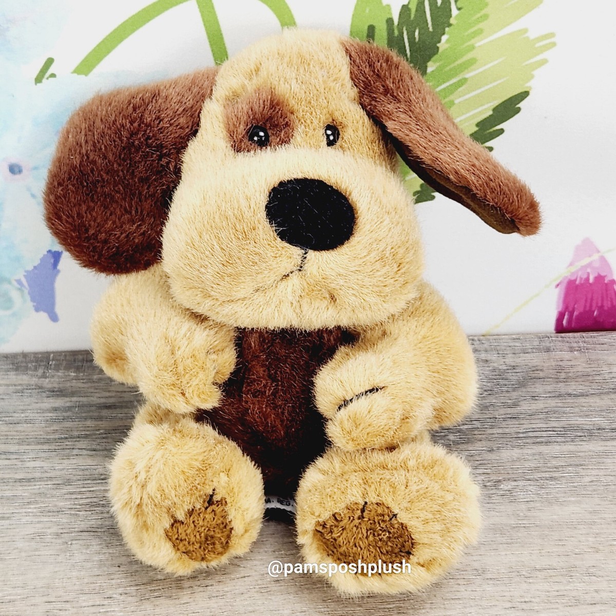 Russ Berrie Chipper Brown Tan Puppy Dog Plush 8